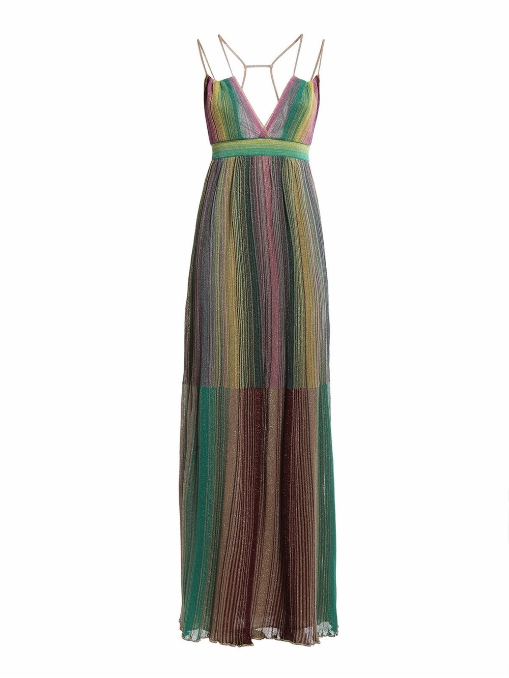 Missoni Striped Multicolor V-Neck Maxi Dress featured in Crazy rich Asians
